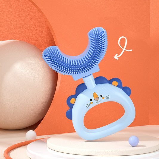 Fun and Colorful U-Shaped Silicone Toothbrush for Kids - MAMTASTIC