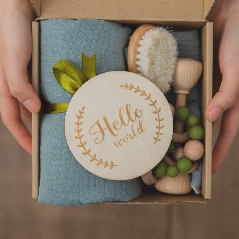 Wooden Baby Bath Toy Set - Sensory Toys for Baby Development - MAMTASTIC