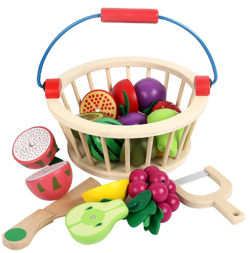 Wooden Fruit And Vegetable Play Food Set - Fruit - CJWJWJYZ03157-Fruit
