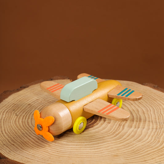 Pretend Play Airplane Toy for Babies - Wooden Toy Plane for Children