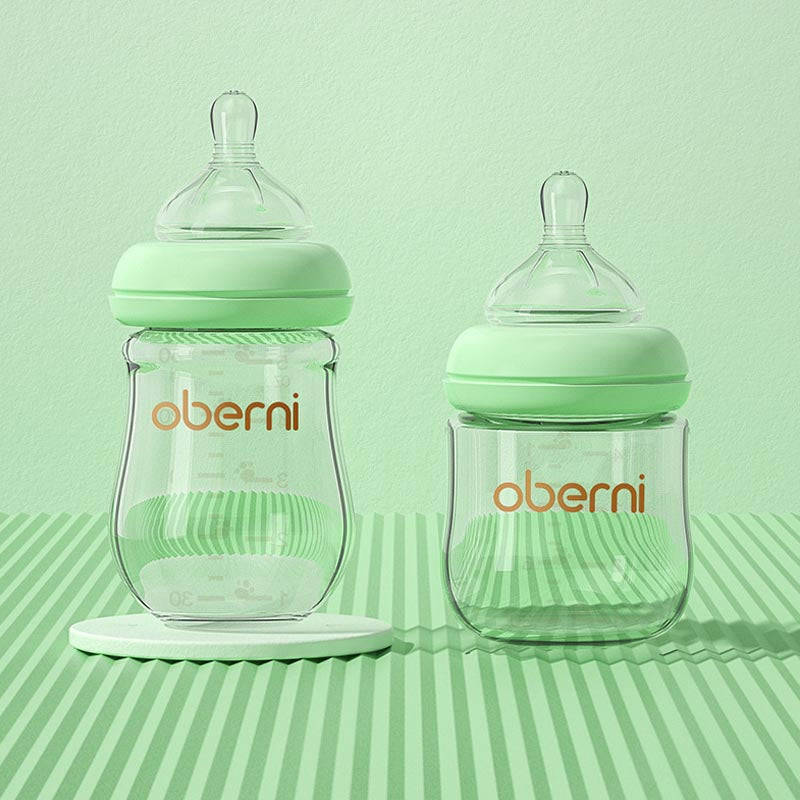 Wide Neck Glass Baby Bottle for Newborns - Durable and Safe for Breastfed and Formula-Fed Babies - MAMTASTIC