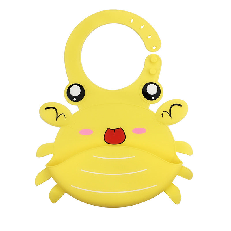 Waterproof Silicone Baby Bib with Food Catcher - MAMTASTIC