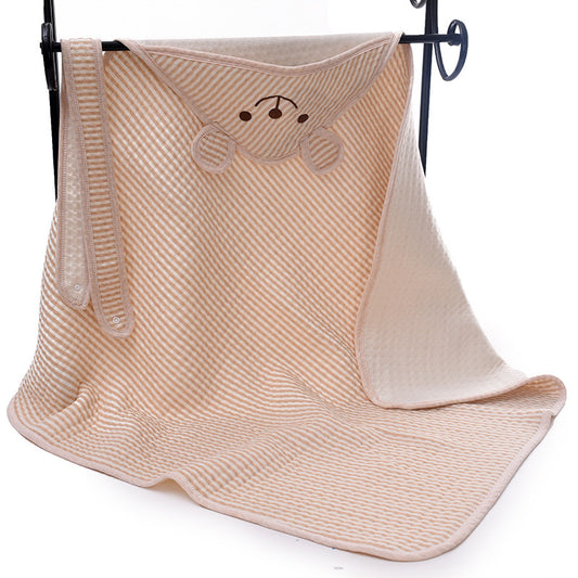 Soft Cotton Baby Swaddle Blanket with Bear Design - MAMTASTIC