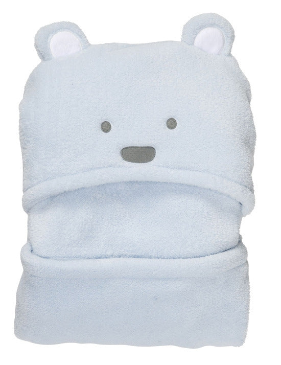 Hooded Baby Blanket - Soft Coral Fleece Hug Blanket for Newborn Comfort - MAMTASTIC