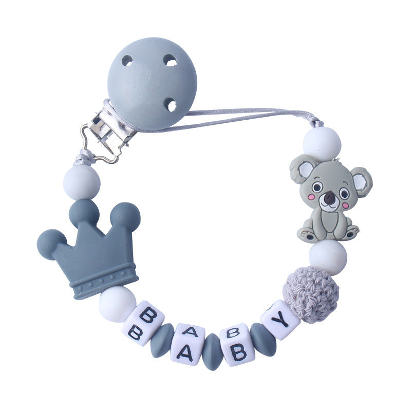 Cute Silicone Pacifier Chain with Beads - Safe and Durable Baby Teether - MAMTASTIC