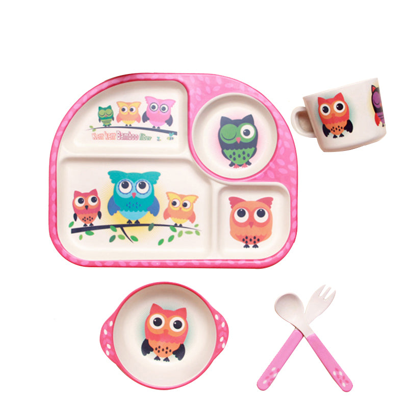 Bamboo Fiber Tableware Set for Kids - Eco-Friendly, Safe, and Durable - MAMTASTIC