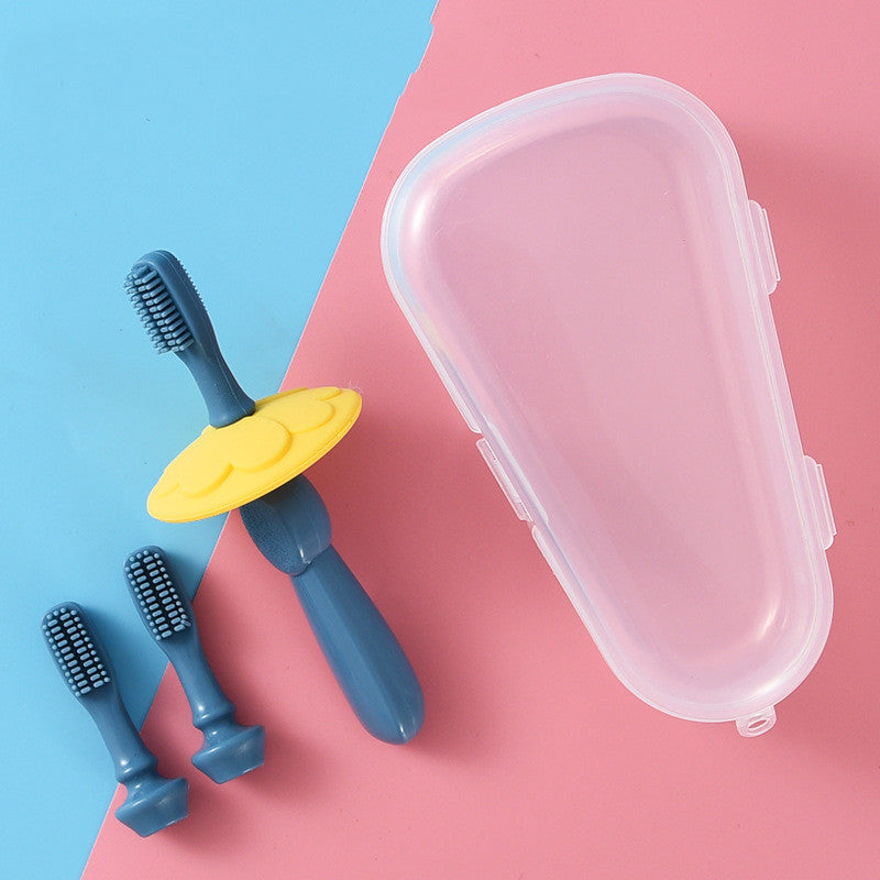 Soft Silicone Baby Toothbrush for Gentle Cleaning - Safe and Durable Toddler Toothbrush - MAMTASTIC