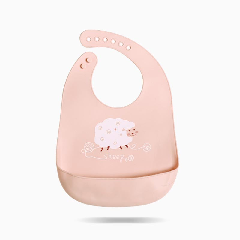 Silicone Waterproof Baby Bib with Pocket - Soft and Washable for Toddlers - MAMTASTIC