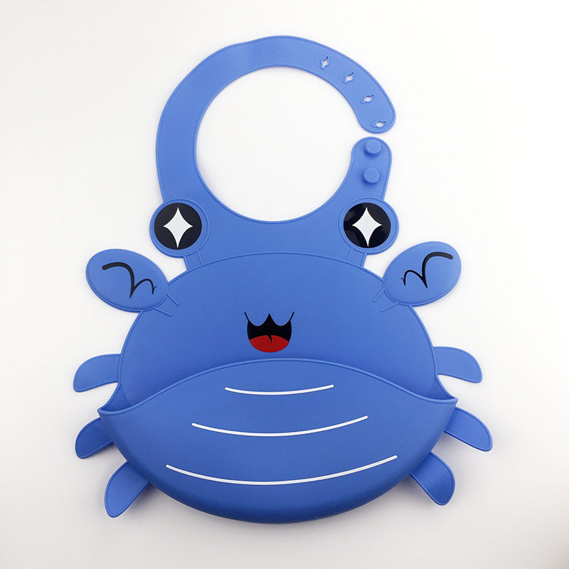 Waterproof Silicone Baby Bib with Food Catcher - MAMTASTIC