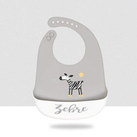 Soft Silicone Bibs for Babies - Waterproof, Dirt-Proof, Cute Designs, Easy to Clean - MAMTASTIC