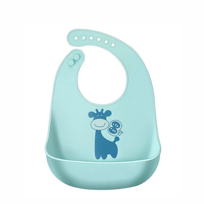 Waterproof Silicone Baby Bib with Food Catcher - MAMTASTIC