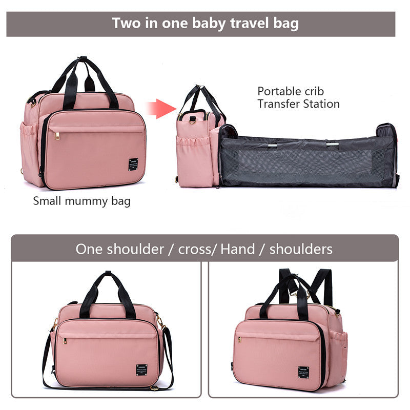 Mommy Bag with Built-in Portable Crib for Travel - MAMTASTIC