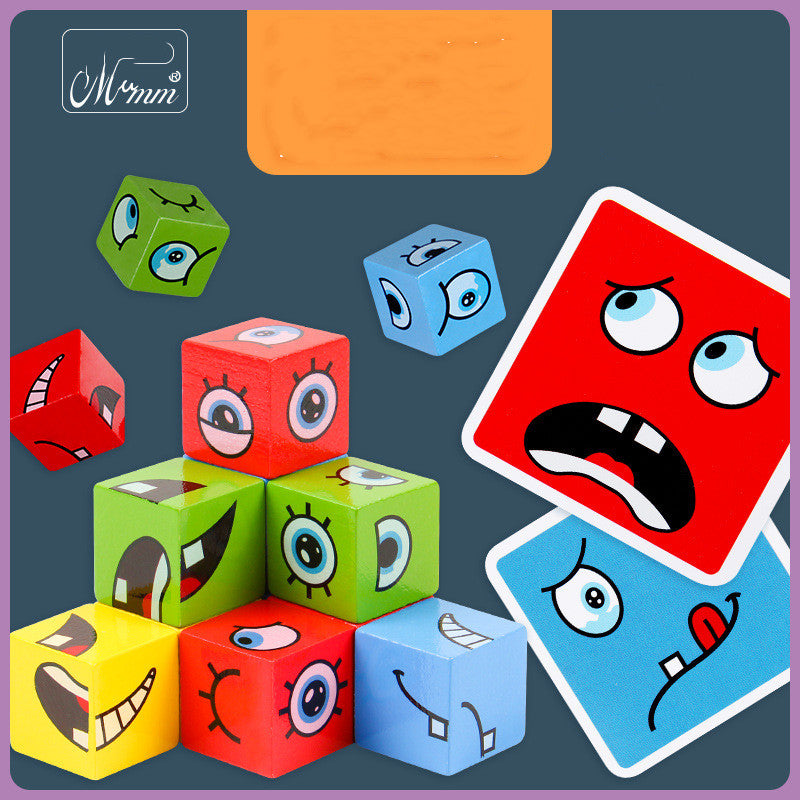 Face Changing Rubik's Cube Wooden Puzzle for Kids - MAMTASTIC