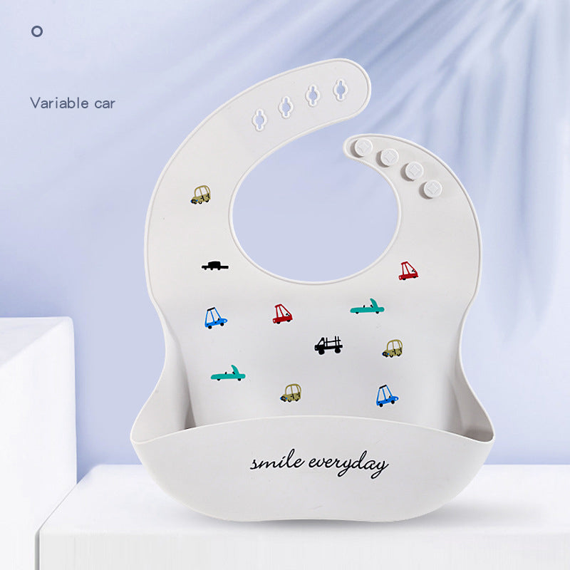 Silicone Baby Bib with Catch Pocket - Waterproof and Easy to Clean - MAMTASTIC