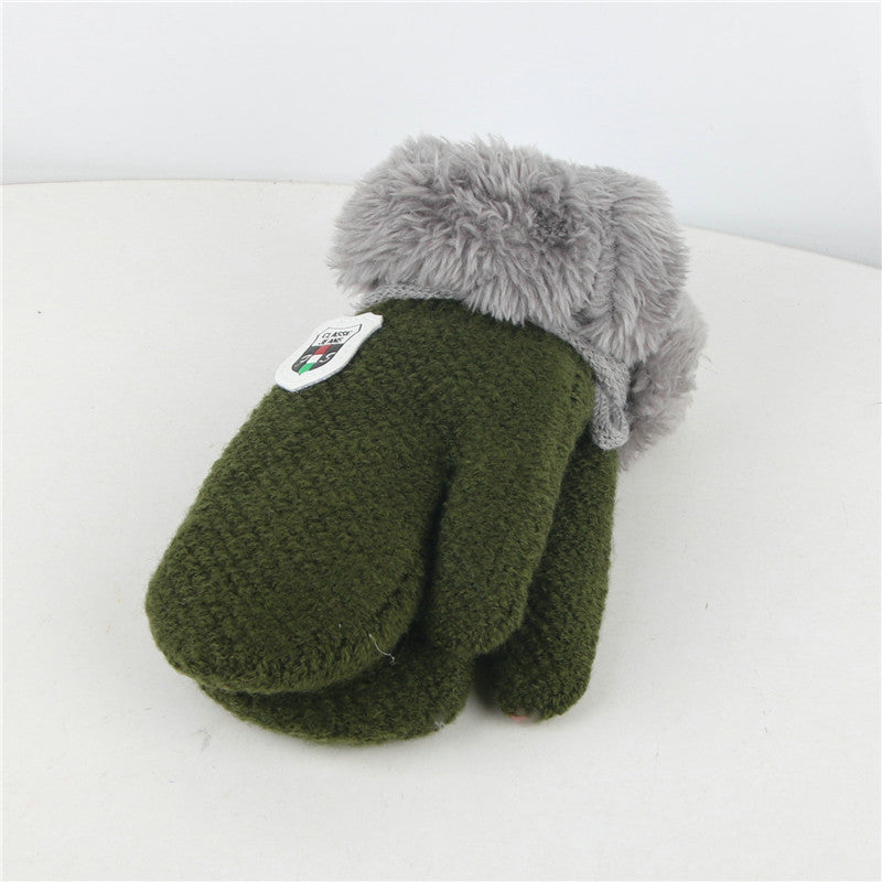 Warm Knitted Baby Mittens with Plush Fleece Lining - MAMTASTIC
