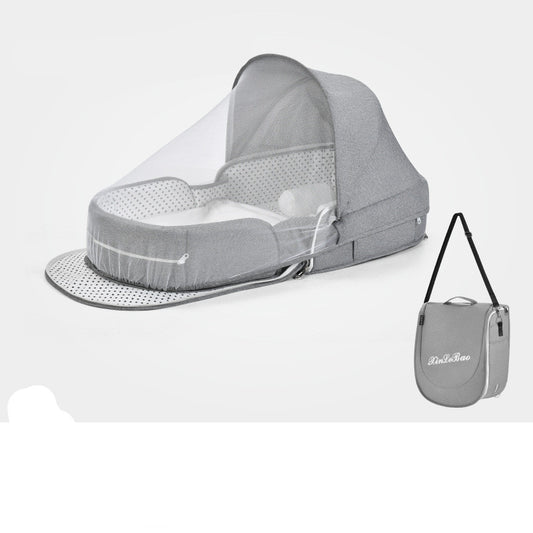 Portable Baby Crib with Mosquito Net for Travel and Camping - MAMTASTIC