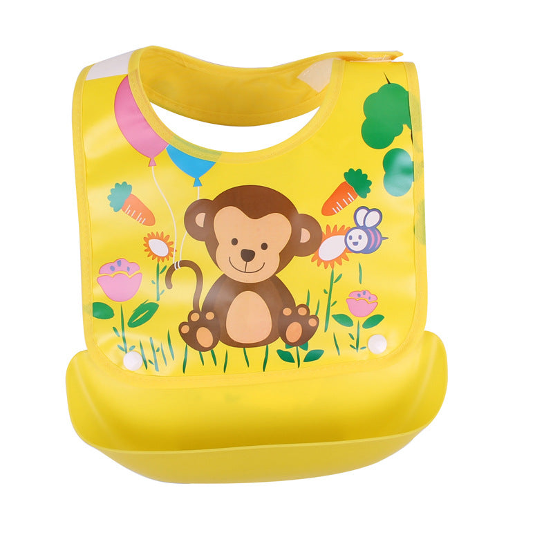 Waterproof Silicone Baby Bib with Food Catcher - MAMTASTIC