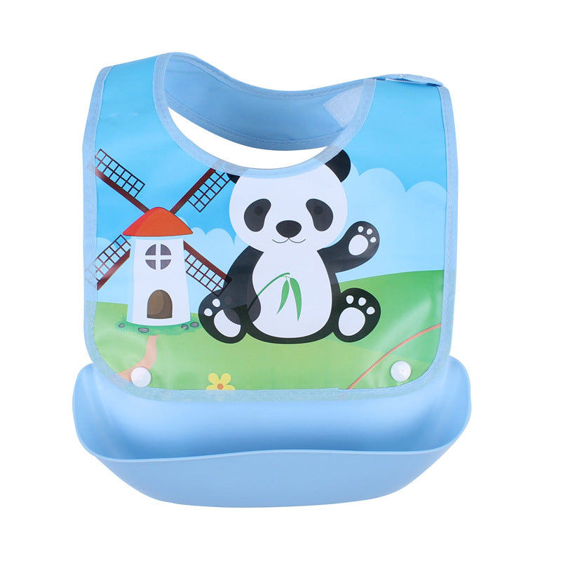 Waterproof Silicone Baby Bib with Food Catcher - MAMTASTIC