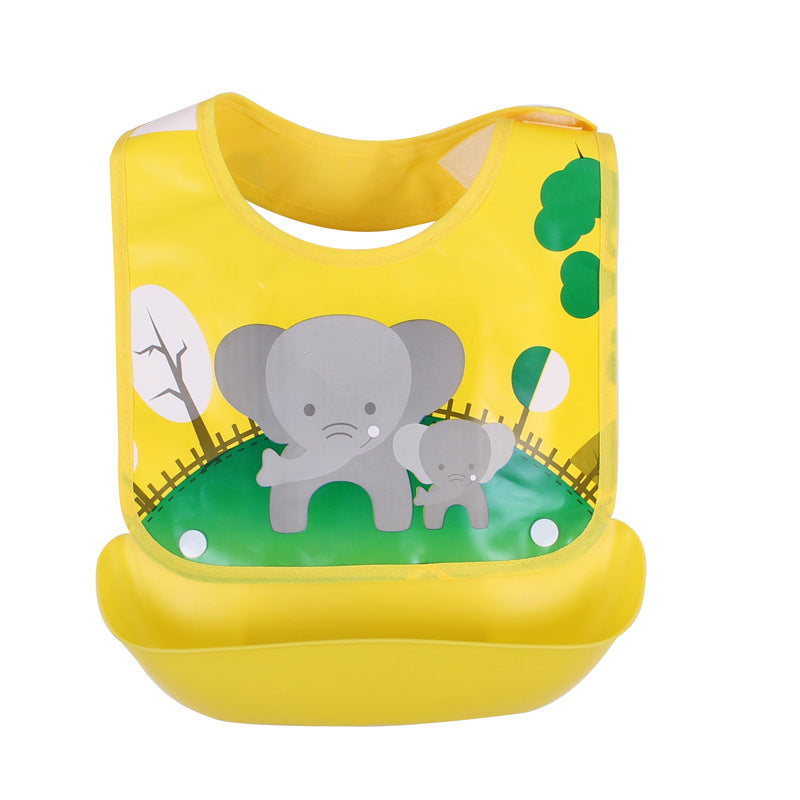 Waterproof Silicone Baby Bib with Food Catcher - MAMTASTIC