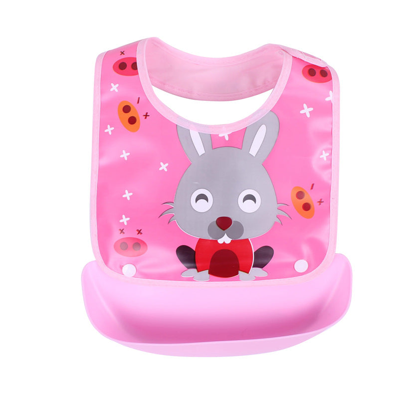 Waterproof Silicone Baby Bib with Food Catcher - MAMTASTIC