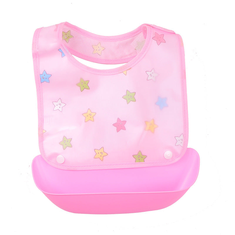 Waterproof Silicone Baby Bib with Food Catcher - MAMTASTIC