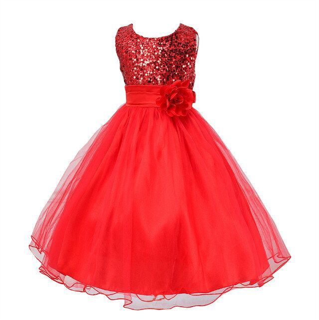 Sparkly Sequin Baby Girl Dress for Weddings - Flower Girl Dress with Tulle Skirt - MAMTASTIC