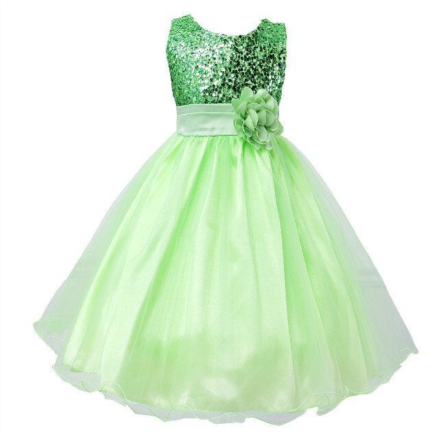Sparkly Sequin Baby Girl Dress for Weddings - Flower Girl Dress with Tulle Skirt - MAMTASTIC