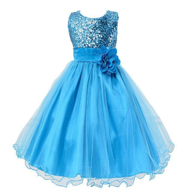 Sparkly Sequin Baby Girl Dress for Weddings - Flower Girl Dress with Tulle Skirt - MAMTASTIC