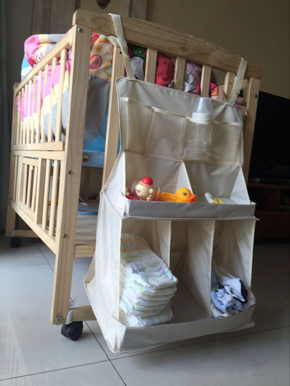 Baby Crib Organizer with Multiple Pockets for Diapers and Toys - MAMTASTIC