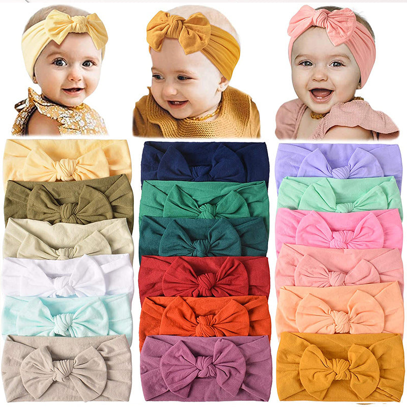 Soft and Stretchy Baby Headbands with Knotted Bows - MAMTASTIC