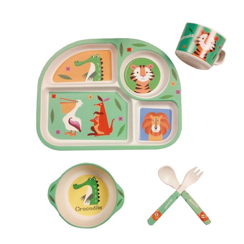 Bamboo Fiber Tableware Set for Kids - Eco-Friendly, Safe, and Durable - MAMTASTIC