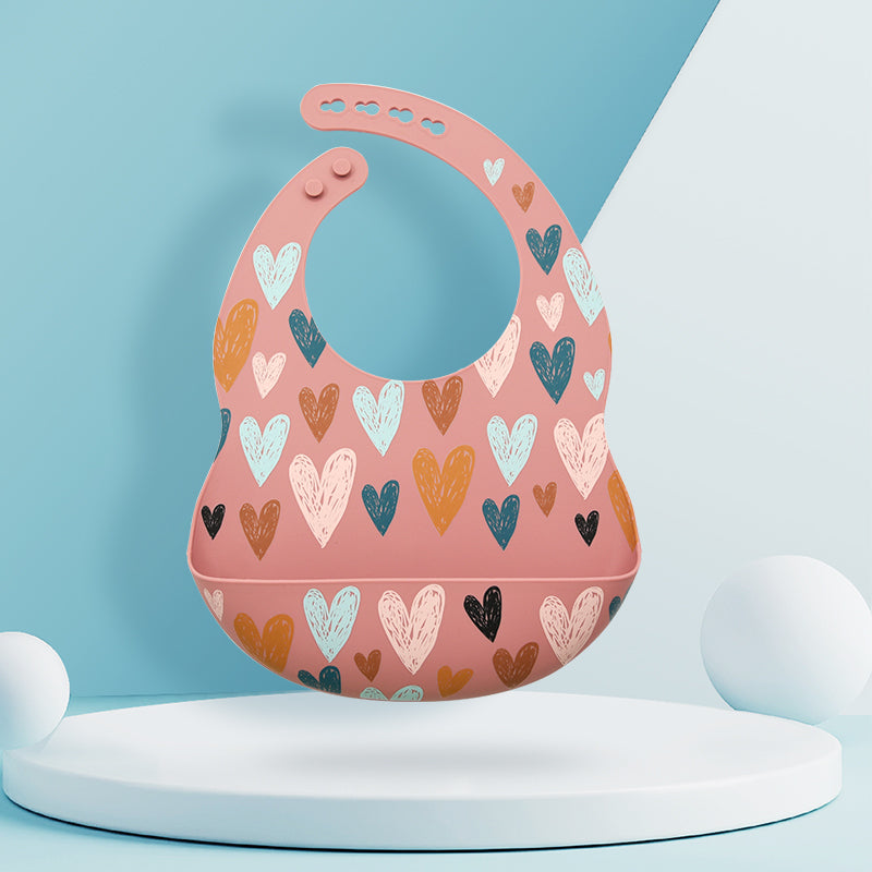 Waterproof Silicone Baby Bib with Food Catcher - MAMTASTIC