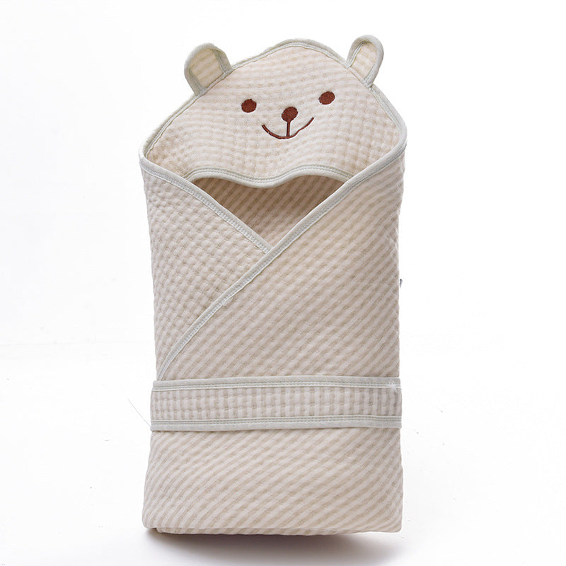 Soft Cotton Baby Swaddle Blanket with Bear Design - MAMTASTIC