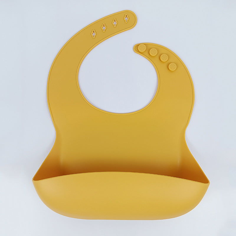 Silicone Baby Bib with Food Catcher - Waterproof, Easy Clean, Adjustable - MAMTASTIC