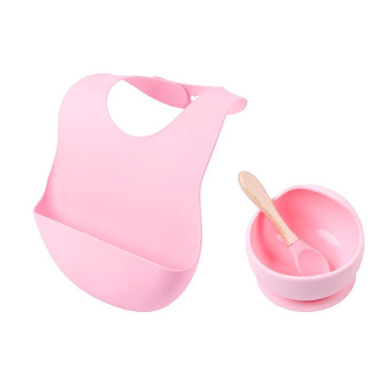 Waterproof Silicone Baby Bib with Food Catcher Pocket - MAMTASTIC