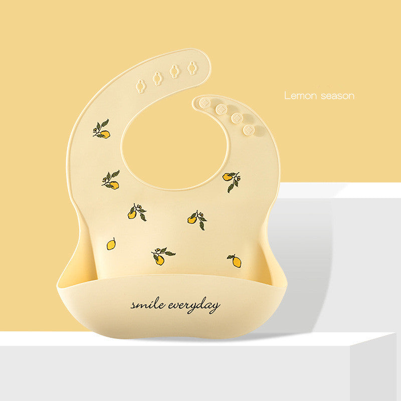 Waterproof & Easy Clean Silicone Bib with Food Catcher: Perfect for Messy Eaters - MAMTASTIC