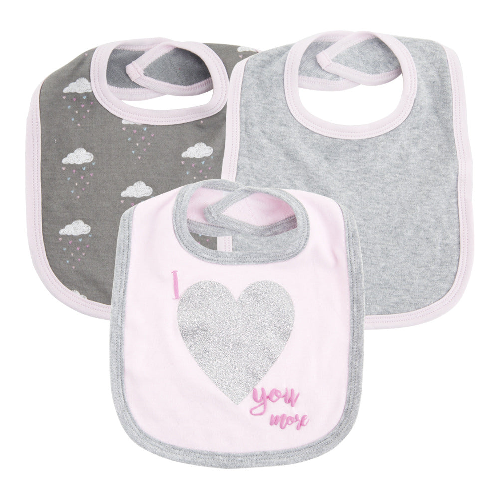 Baby Bib Set with Drool Towels - Soft Cotton, Cute Designs, Easy to Fasten - MAMTASTIC