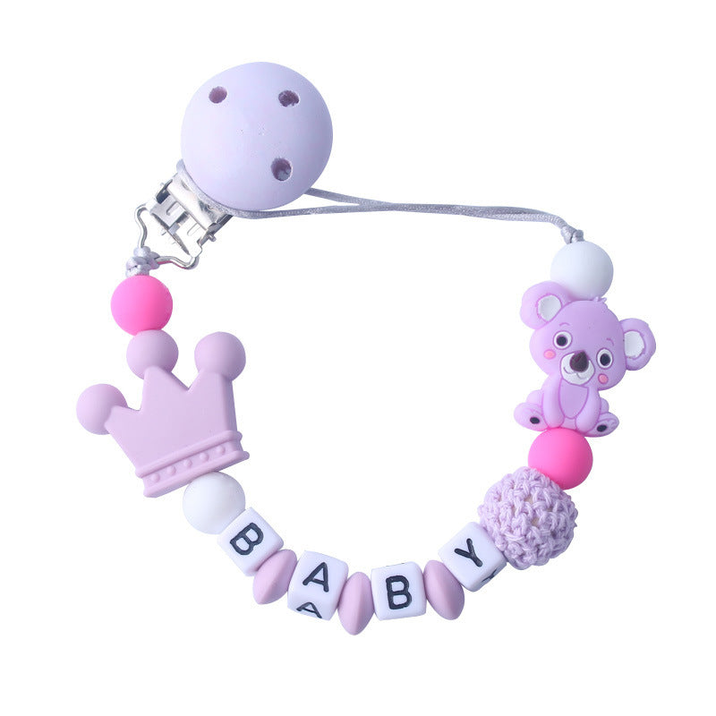 Cute Silicone Pacifier Chain with Beads - Safe and Durable Baby Teether - MAMTASTIC