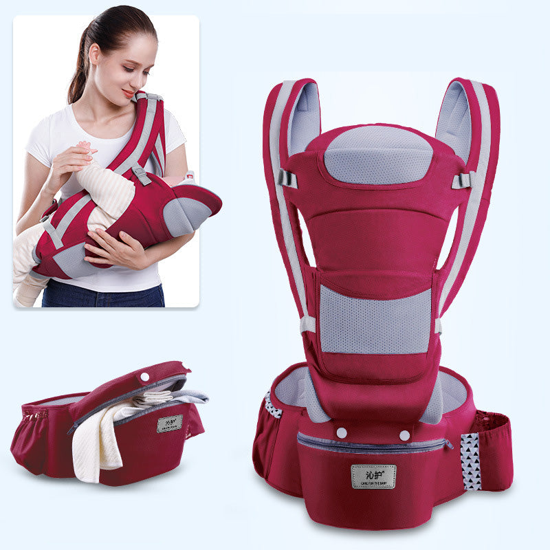 Ergonomic Baby Carrier - 3 in 1, Hipseat, Front Facing, Kangaroo, Baby Wrap Sling - MAMTASTIC