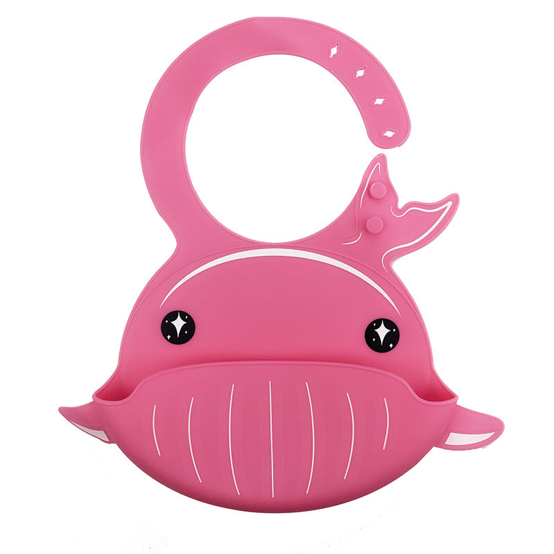 Waterproof Silicone Baby Bib with Food Catcher - MAMTASTIC