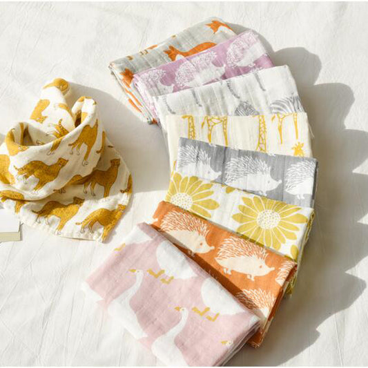 Soft Cotton Muslin Squares for Babies - Multi-Purpose Burp Cloths and Swaddle Blankets - MAMTASTIC