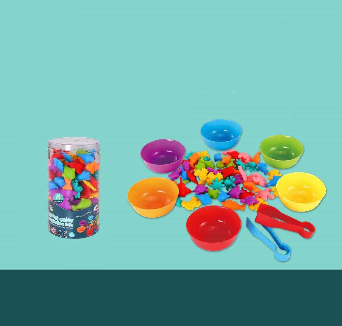 Color Sorting Toys for Toddlers: Animal Theme, Fine Motor Skills - MAMTASTIC