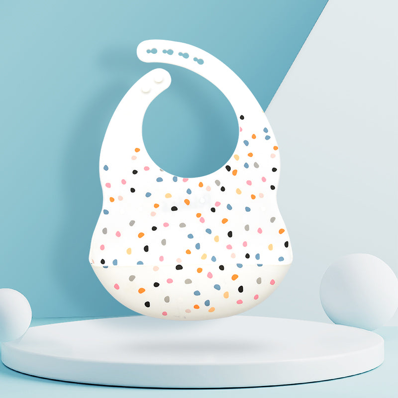 Waterproof Silicone Baby Bib with Food Catcher - MAMTASTIC