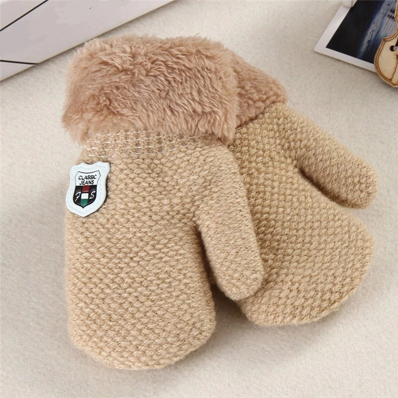 Warm Knitted Baby Mittens with Plush Fleece Lining - MAMTASTIC