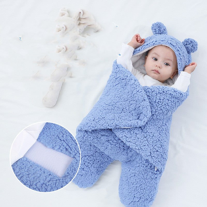 Baby Sleeping Bag with Hood - Soft Velvet Swaddle for Newborn Comfort - MAMTASTIC