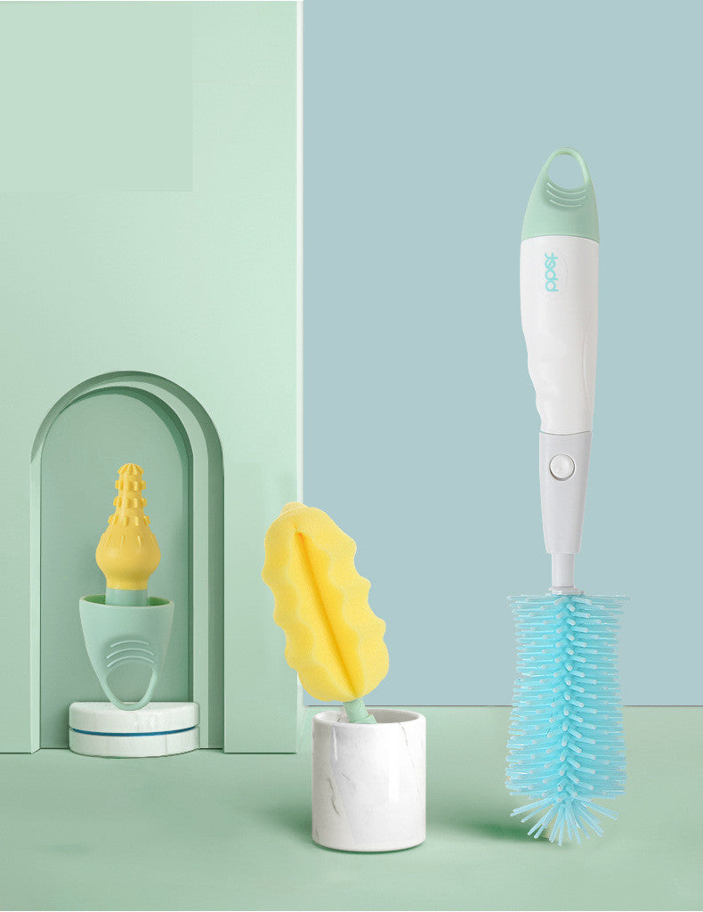 360 Degree Rotating Baby Nipple Brush for Cleaning - Safe and Effective - MAMTASTIC
