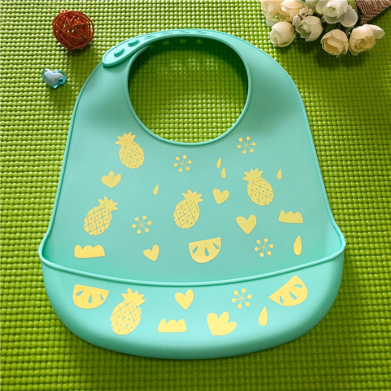 Waterproof Silicone Baby Bib with Food Catcher - MAMTASTIC