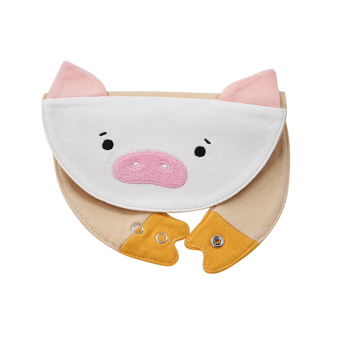 Soft Cotton Baby Bibs with Animal Designs - Absorbent, Waterproof, Snap Buttons - MAMTASTIC