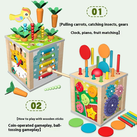 Educational Wooden Busy Box for Early Learning