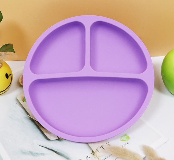 Silicone Baby Plate with Suction - Divided Plate for Toddlers - MAMTASTIC